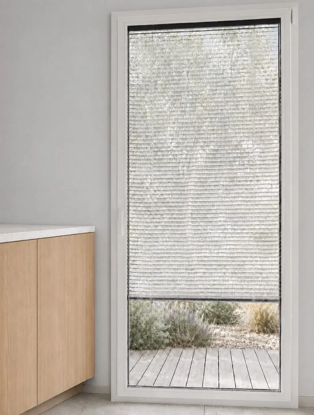 Detalle de K·LINE AIR con veneciana integrada