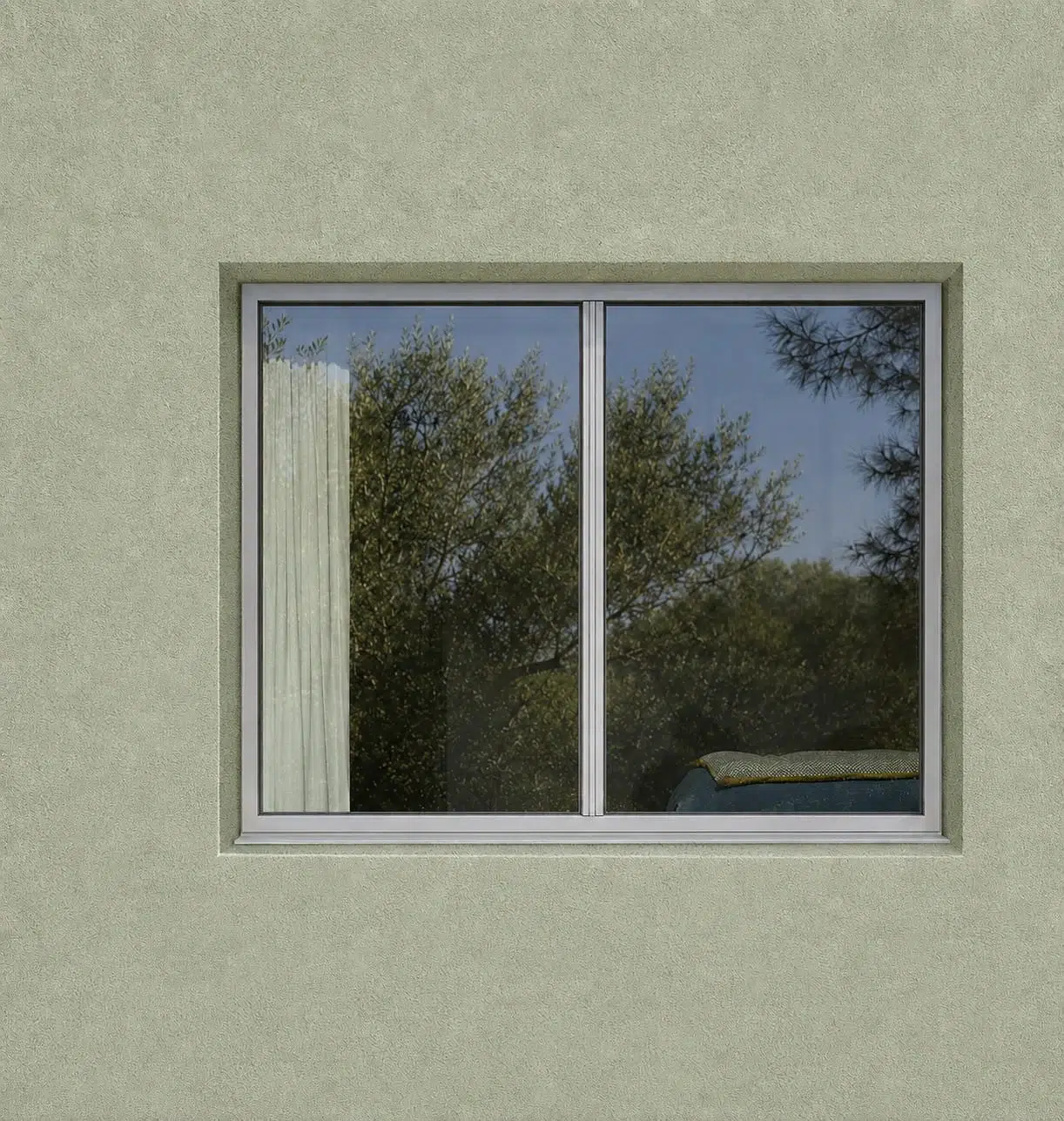 Ventana practicable K·LINE de aluminio con hoja oculta